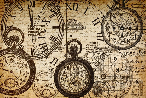 Roycycled Decoupage Paper Tick Tock