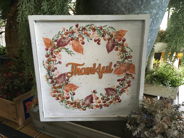 Thankful Whitewashed Wood Pic