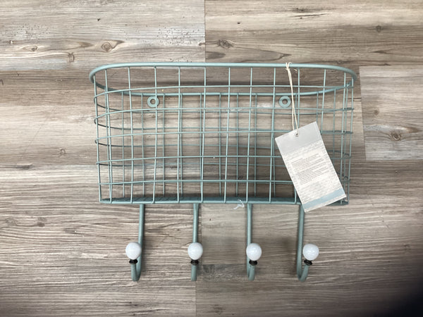 Wire Basket with Hooks