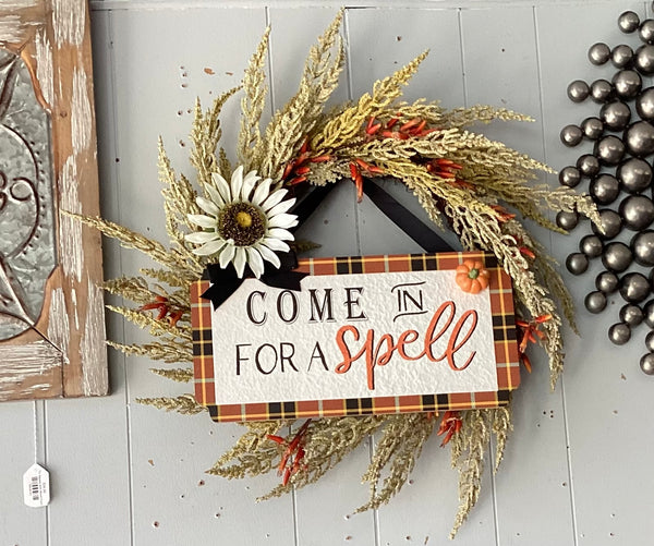 Come in for a spell wreath #1