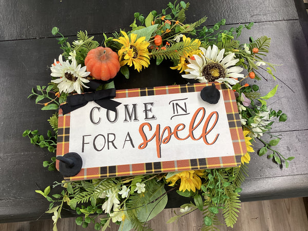 Come in for a spell wreath #2