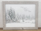 Let Heaven and Nature Sing Winter Christmas Art Sign