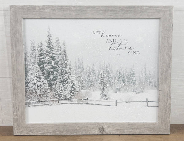 Let Heaven and Nature Sing Winter Christmas Art Sign