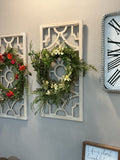 Hibiscus Wreath on Wood Decor