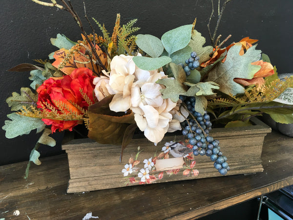 Fall Floral w/ Bird