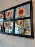 Sunflower mirror black heavy
