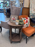 Brown Oval table
