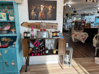 Joe the rustic crate hand made bar cart