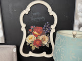 Floral message chalk board