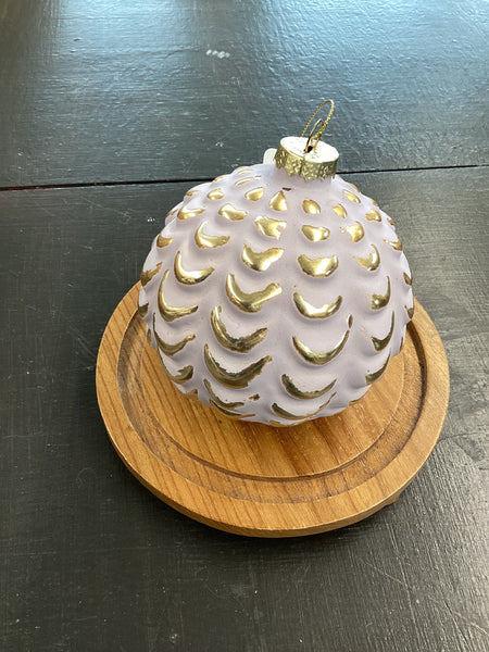 Lavender Gold Glass ornament