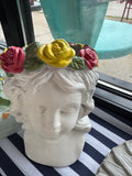 Cement Cherub Head Planters