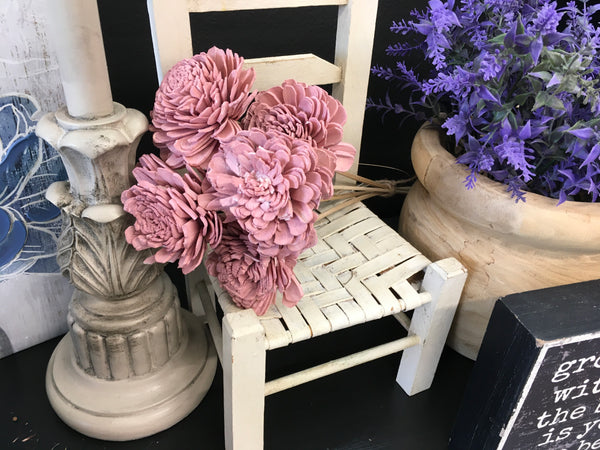 Pink Wood Florals