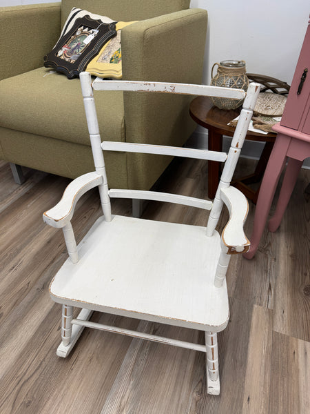 Vintage Kids white rocker rocking chair