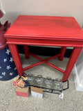 Betsy the Cardinal Red  Cottage Table