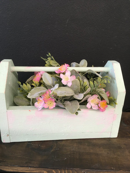 Wooden Tote: floral sold separately