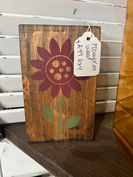 Flower on wood