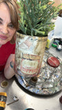 Decopauged bird coffee can