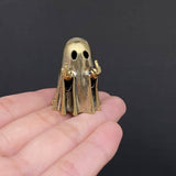 Tiny Middle Finger Ghost Brass