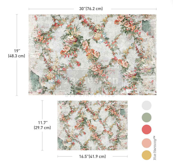 DOUBLE DELIGHT DECOUPAGE FIBER PAPER SET – JARDIN FLEURI