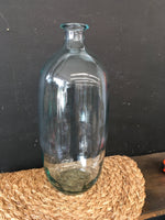Clear tall glass vase