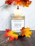 Vermont Apple Pie Fall Soy Candle - White Frosted Glass