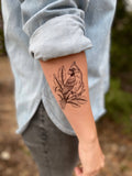 Cardinal Bird Temporary Tattoo