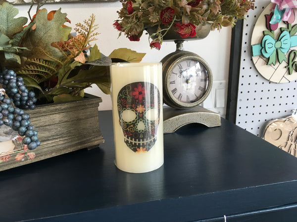 Skeleton Face LED Candle