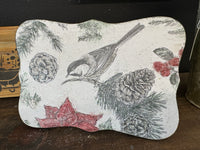 Christmas Chickadee Painted Paper picture