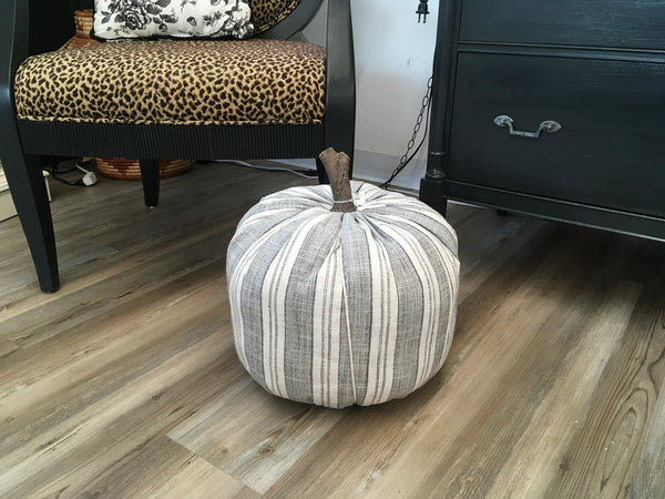 Huge Striped Fabric Pumpkins