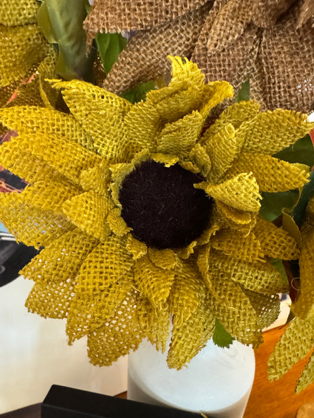 25” Burlap Sunflower stems