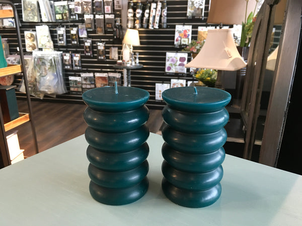 Teal Curved Candle (sold individually)
