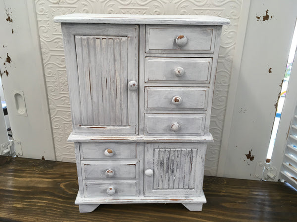 Huge White & Lavender Jewelry Box