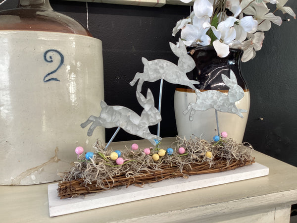 Three Metal Bunnies