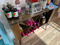 Joe the rustic crate hand made bar cart