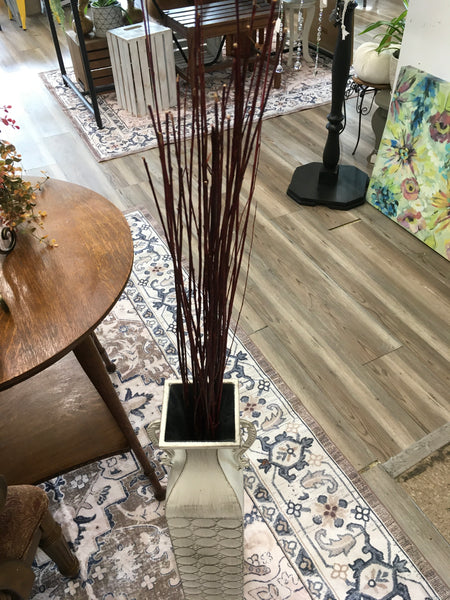 Tall vase W/ Red sticks