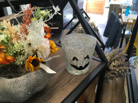 Pumpkin Face Mercury Glass Vase