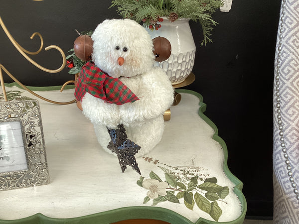 Snowman with Bell Earmuffs