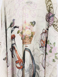 Vintage Bicycle & Bird Kimono