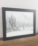 Let Heaven and Nature Sing Winter Christmas Art Sign