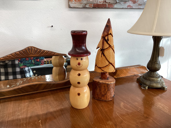 Wood Snowman