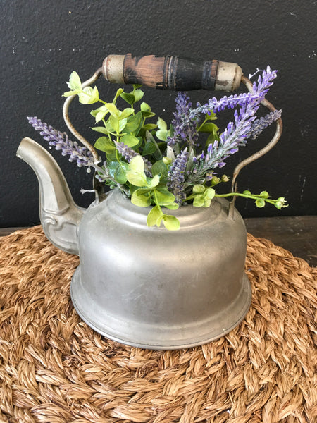 Antique teapot w/ faux lavender