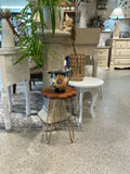 Wood topped plant stand