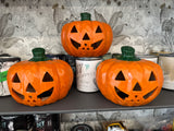 Crinoline cream upcycled ceramic pumpkin
