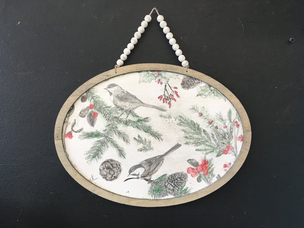 Chickadee Oval Picture