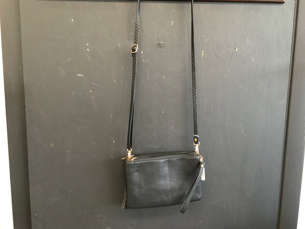 Black Faux Leather Purse