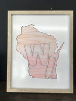 WI relief framed picture