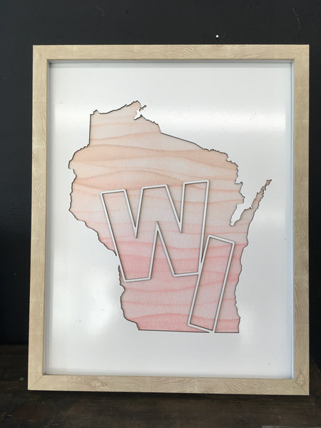 WI relief framed picture