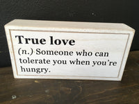 True Love shelf sitter
