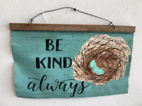 Be Kind canvas art