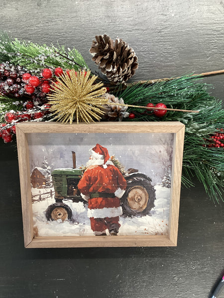 Santa w/ Green Tractor